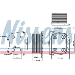 Engine Oil Cooler NISSENS 90824 OE Ref 077117021P NISSENS