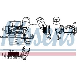 Engine Oil Cooler NISSENS 90836 OE Ref 68091825AB NISSENS