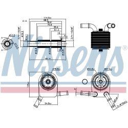 Engine Oil Cooler NISSENS 90849 OE Ref 1331464 NISSENS