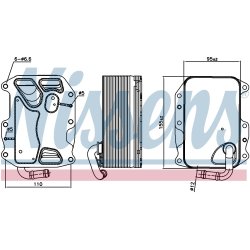 Engine Oil Cooler NISSENS 90852 OE Ref 059117015K NISSENS