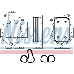 Engine Oil Cooler NISSENS 90873 OE Ref 2601800400 NISSENS