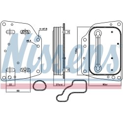 Engine Oil Cooler NISSENS 90882 OE Ref 1616315280 NISSENS