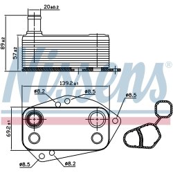 Engine Oil Cooler NISSENS 90890 OE Ref PBC101370L NISSENS