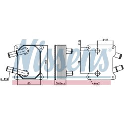 Engine Oil Cooler NISSENS 90897 OE Ref 1362890 NISSENS