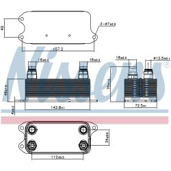 Automatic Transmission Oil Cooler NISSENS 90909 NISSENS