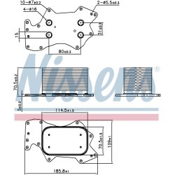 Engine Oil Cooler NISSENS 90910 OE Ref 059117021H NISSENS