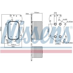 Engine Oil Cooler NISSENS 90911 NISSENS