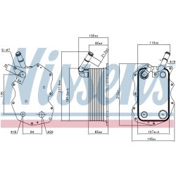 Engine Oil Cooler NISSENS 90917 OE Ref 95810727130 NISSENS