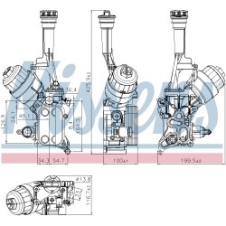 Engine Oil Cooler NISSENS 90928 OE Ref 55232815 NISSENS