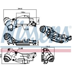 Engine Oil Cooler NISSENS 90930 OE Ref 93186324 NISSENS
