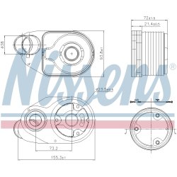 Engine Oil Cooler NISSENS 90932 OE Ref 5801548657 NISSENS