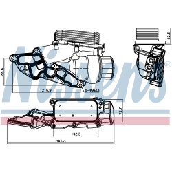 Engine Oil Cooler NISSENS 90933 OE Ref 2721800210 NISSENS