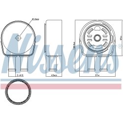Engine Oil Cooler NISSENS 90946 OE Ref 31316639 NISSENS
