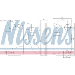 Engine Oil Cooler NISSENS 90956 OE Ref 5010438150 NISSENS
