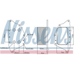 Engine Oil Cooler NISSENS 90962 OE Ref 11428585236 NISSENS