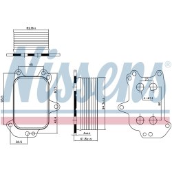 Engine Oil Cooler NISSENS 90966 OE Ref 9804281280 NISSENS