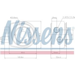 Engine Oil Cooler NISSENS 90986 OE Ref 12658740 NISSENS