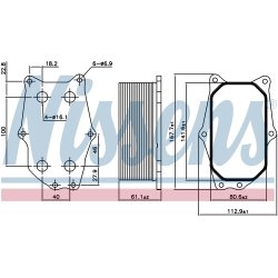 Engine Oil Cooler NISSENS 90987 OE Ref 5650362 NISSENS