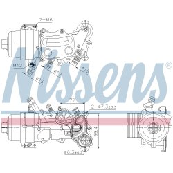 Engine Oil Cooler NISSENS 90992 OE Ref 864374680