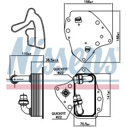 Engine Oil Cooler NISSENS 90996 OE Ref 55220558 NISSENS