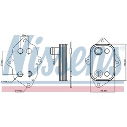 Engine Oil Cooler NISSENS 91103 OE Ref A6681800065 NISSENS
