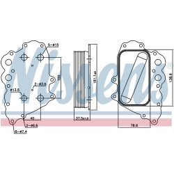 Engine Oil Cooler NISSENS 91108 OE Ref 6401800765 NISSENS