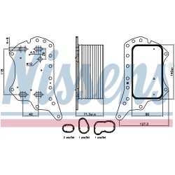Engine Oil Cooler NISSENS 91125 OE Ref 4423048 NISSENS