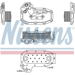 Engine Oil Cooler NISSENS 91141 OE Ref 0001806765 NISSENS