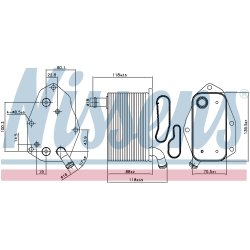Engine Oil Cooler NISSENS 91159 OE Ref 8G9N6A642AA NISSENS