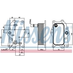 Engine Oil Cooler NISSENS 91165 OE Ref 4818024 NISSENS