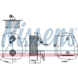 Engine Oil Cooler NISSENS 91179 OE Ref A1041800309 NISSENS