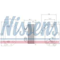 Engine Oil Cooler NISSENS 91189 OE Ref 31368636 NISSENS