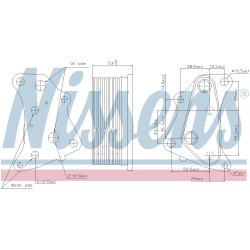 Engine Oil Cooler NISSENS 91202 OE Ref 12678774 NISSENS