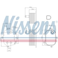 Engine Oil Cooler NISSENS 91206 NISSENS