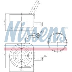 Engine Oil Cooler NISSENS 91230 OE Ref 2641004501