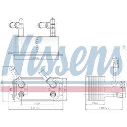 Engine Oil Cooler NISSENS 91300 OE Ref DG937A095BB NISSENS