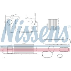 Engine Oil Cooler NISSENS 91303 OE Ref 4420985 NISSENS
