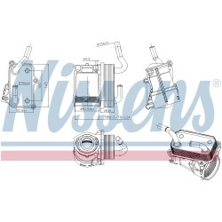 Engine Oil Cooler NISSENS 91317 OE Ref A1121800065