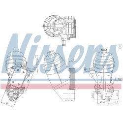 Engine Oil Cooler NISSENS 91320 OE Ref 2701800610 NISSENS