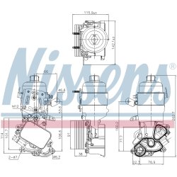 Engine Oil Cooler NISSENS 91326 OE Ref 9804281280 NISSENS