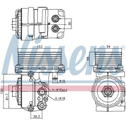 Engine Oil Cooler NISSENS 91327 OE Ref 1127989