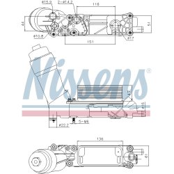 Engine Oil Cooler NISSENS 91335 OE Ref 5184294AE