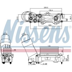 Engine Oil Cooler NISSENS 91336 OE Ref 68105583AA