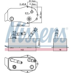 Automatic Transmission Oil Cooler NISSENS 91353 OE Ref 17217551647