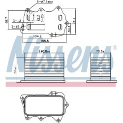 Engine Oil Cooler NISSENS 91359 OE Ref 11428583901
