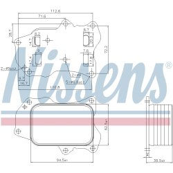 Engine Oil Cooler NISSENS 91426 OE Ref JX6Q6A642AA