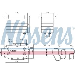 Engine Oil Cooler NISSENS 91433 OE Ref 2254002