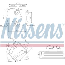 Engine Oil Cooler NISSENS 91442 OE Ref 1571025010