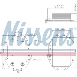 Engine Oil Cooler NISSENS 91445 OE Ref 06M117015M