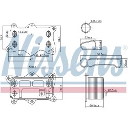 Engine Oil Cooler NISSENS 91472 OE Ref A6541800265